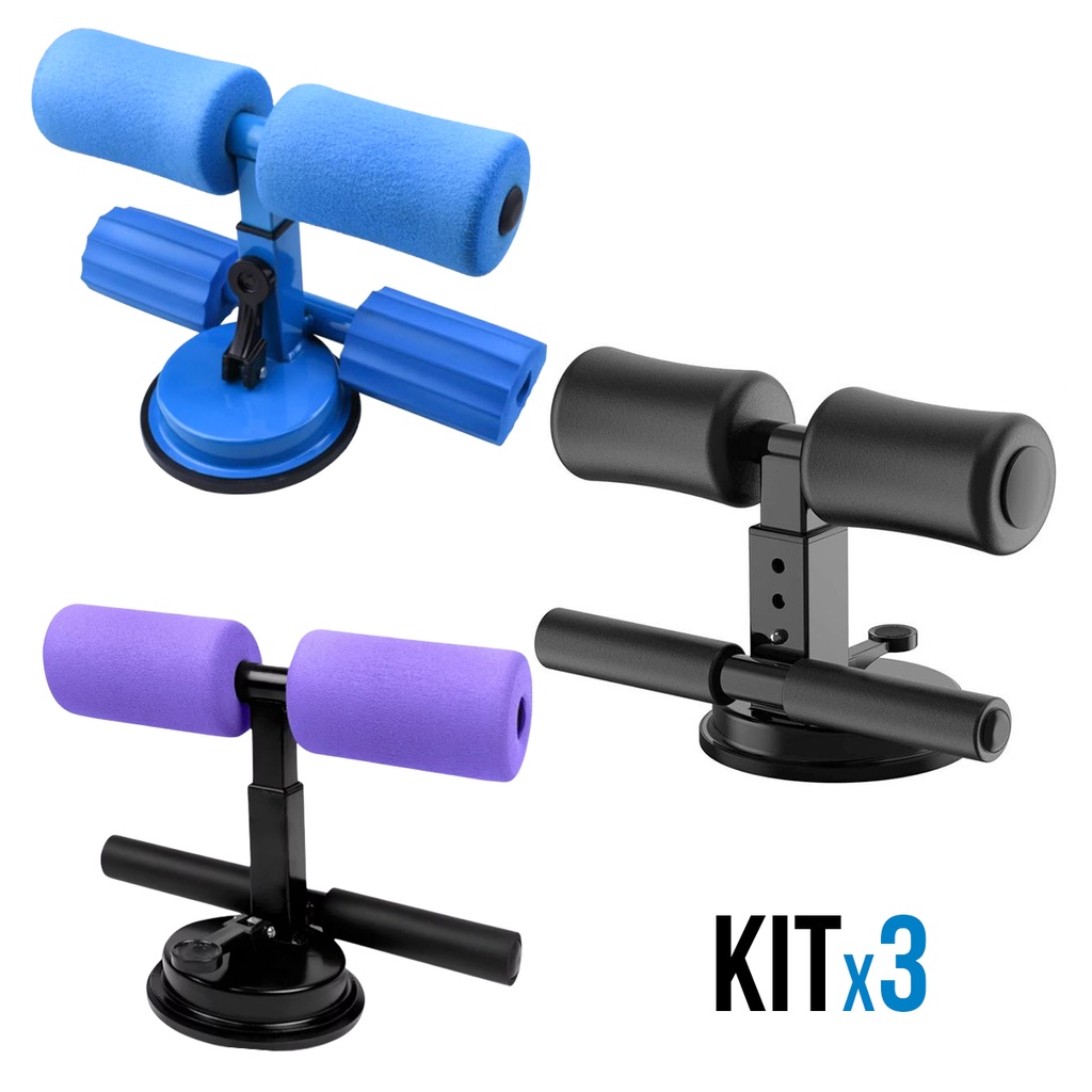 Kit 3 Aparelho para Abdominais com Sucção Sit Up Perder Peso Exercícios ...