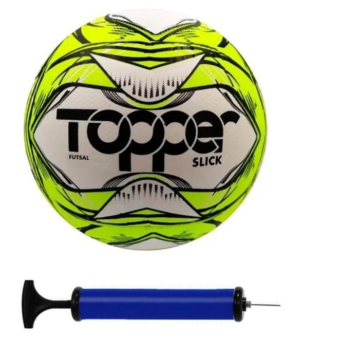 Bola Topper Slick II Futsal Futebol de Salão Oficial + Bomba de ar