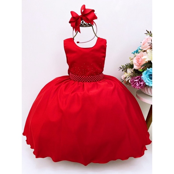 Vestidos de daminhas de best sale casamento vermelho