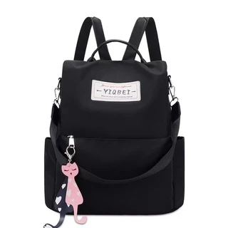 mochila feminina nylon anti furto com chaveiro