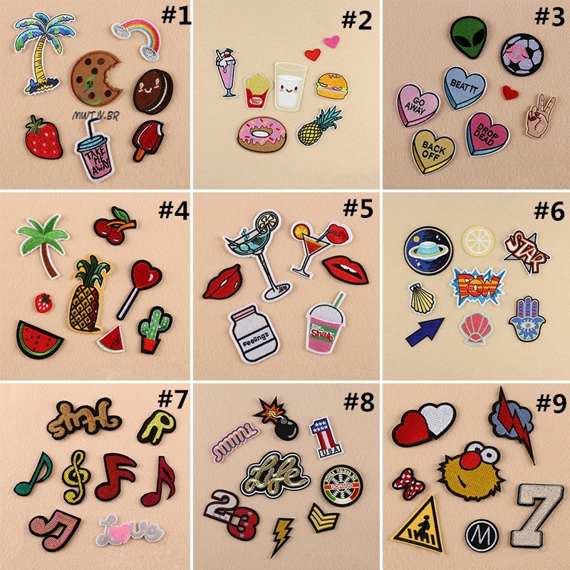 Iron on / Sew On Patch Applique Yummy Delicious Food Profession Item C –  Shinobi Stickers