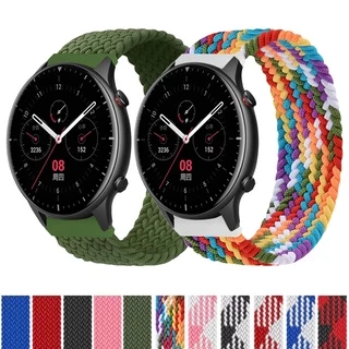 Correia De Nylon Trançado Solo Loop 22mm Para Huami Amazfit GTR 4 3 Pro GTR2 / Balance / Cheetah Pro / Pace / GTR 47mm