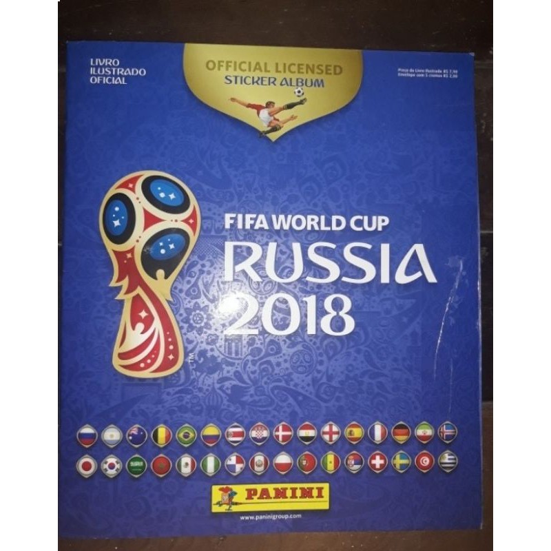 Album de figurinhas da copa do mundo de futebol 2018