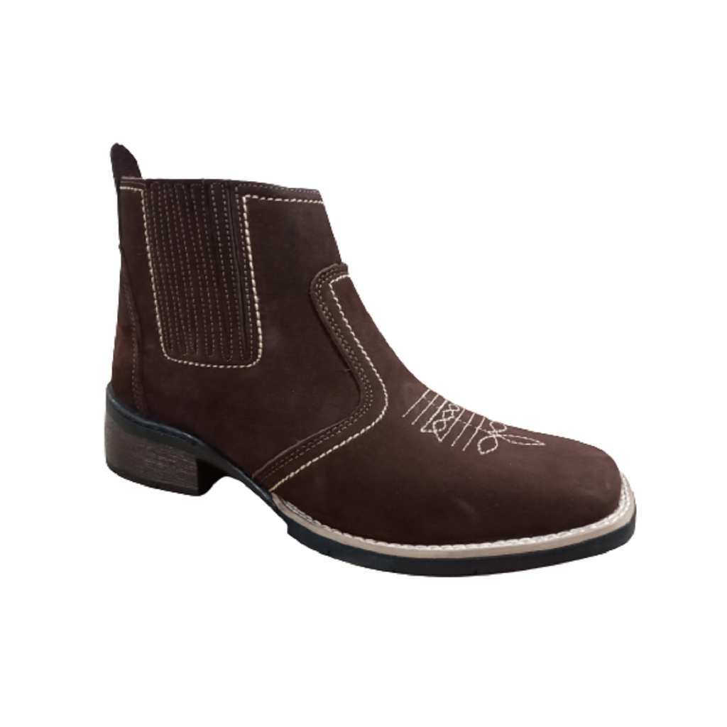 Bota Country Masculina Cowboy Vaquejada Vaqueiro Botina Texana Cor ...