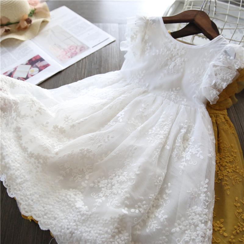 Vestido Tutu Branco Elegante De Princesa Festa De Aniversário Infantil Vestidos De Verão Infantis