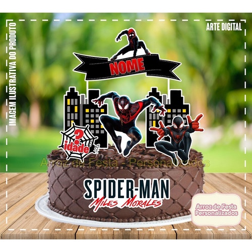 Topo De Bolo Topper De Bolo Personalizado Homem Aranha