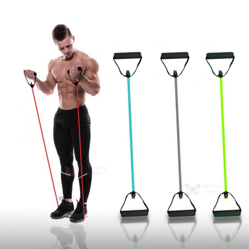 OUTRO - Elástico Tensão Exercícios Ombro Biceps Triceps Peito Costas Glúteos Itensidade Média