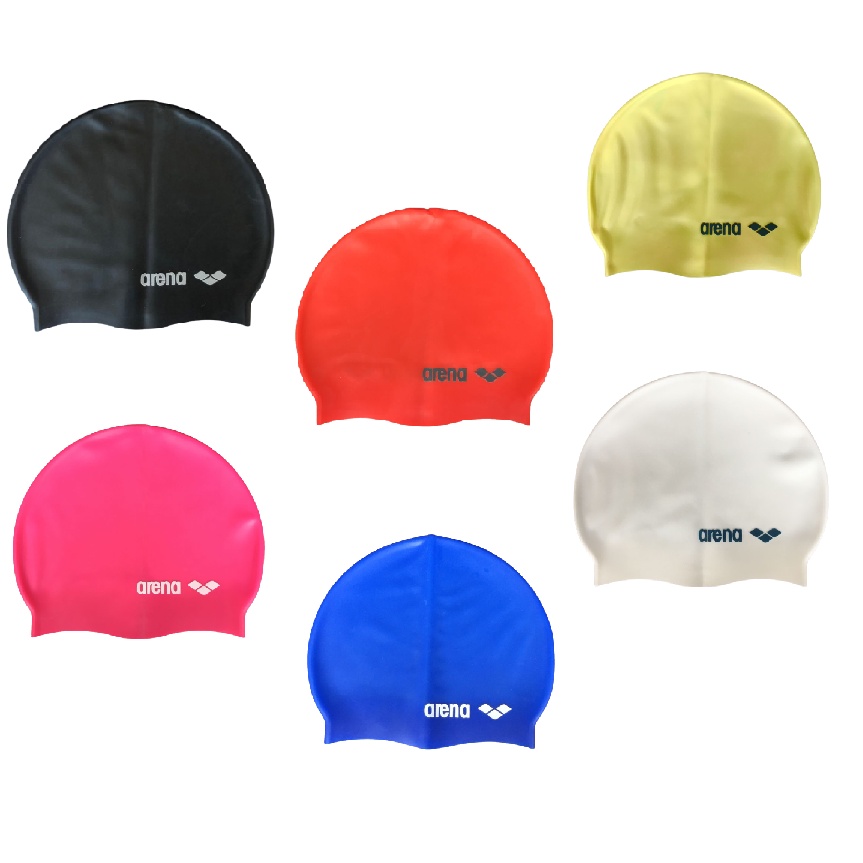 Touca Natação Classic Logo Silicone Arena Várias Cores Adulto