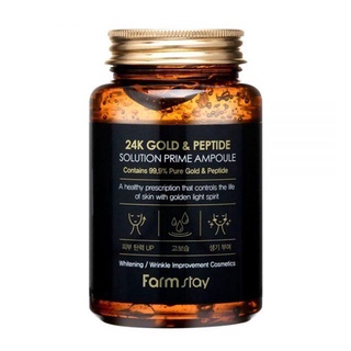 farmstay 24k gold and peptide solution prime ampoule 250ml