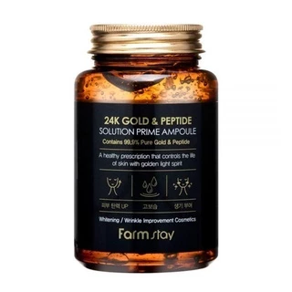 farmstay 24k gold and peptide solution prime ampoule 250ml