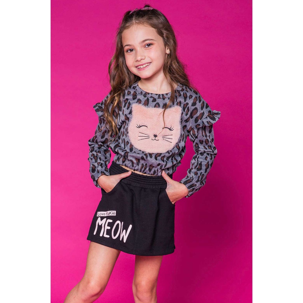 Conjunto Infantil Kukie Inverno Com Short Saia Shopee Brasil