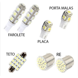 Kit Lâmpada Led Toyota Etios Luz Pingo Torpedo Teto Placa Ré | Shopee ...