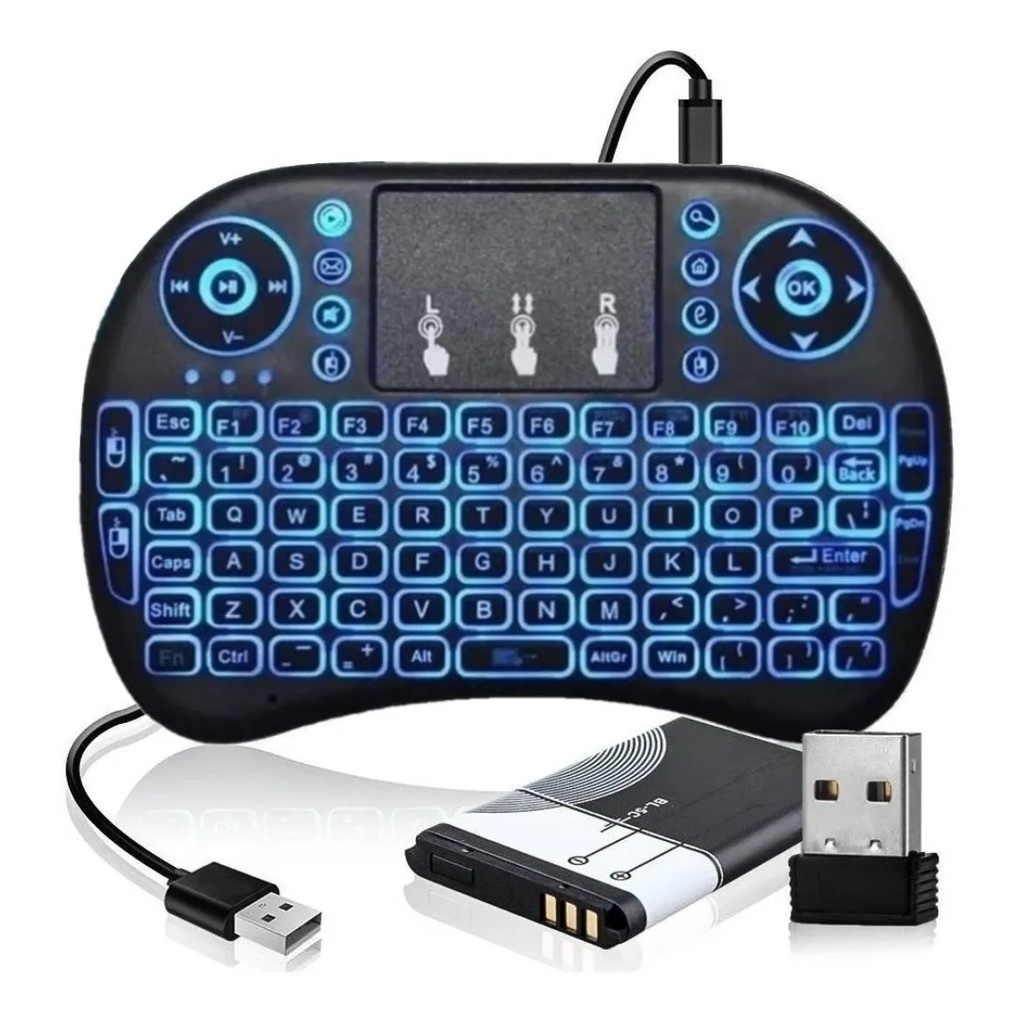 Mini Teclado wireless sem fio Tv smart Pc