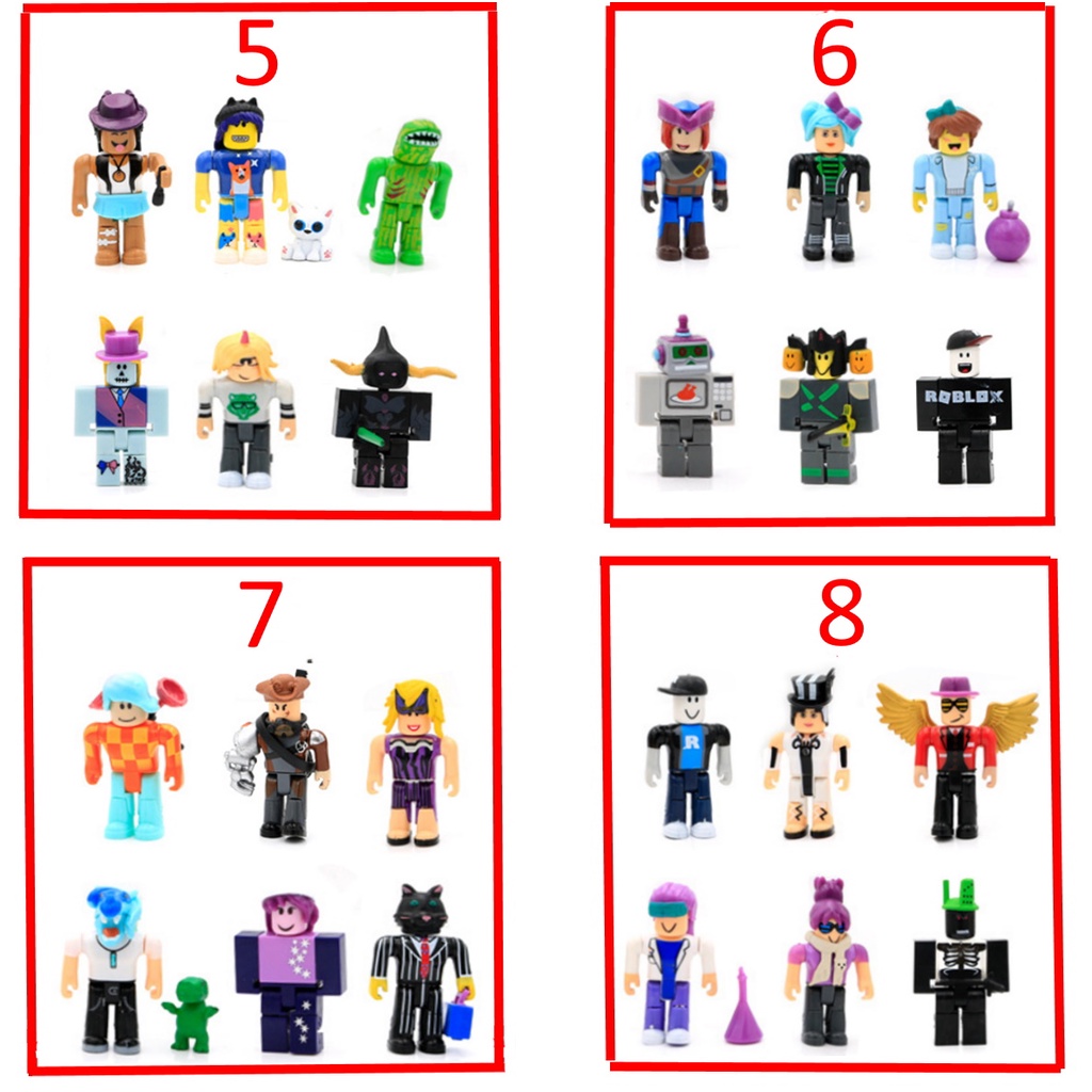 Kit com 8 personagem de montar miniatura roblox figurinhas