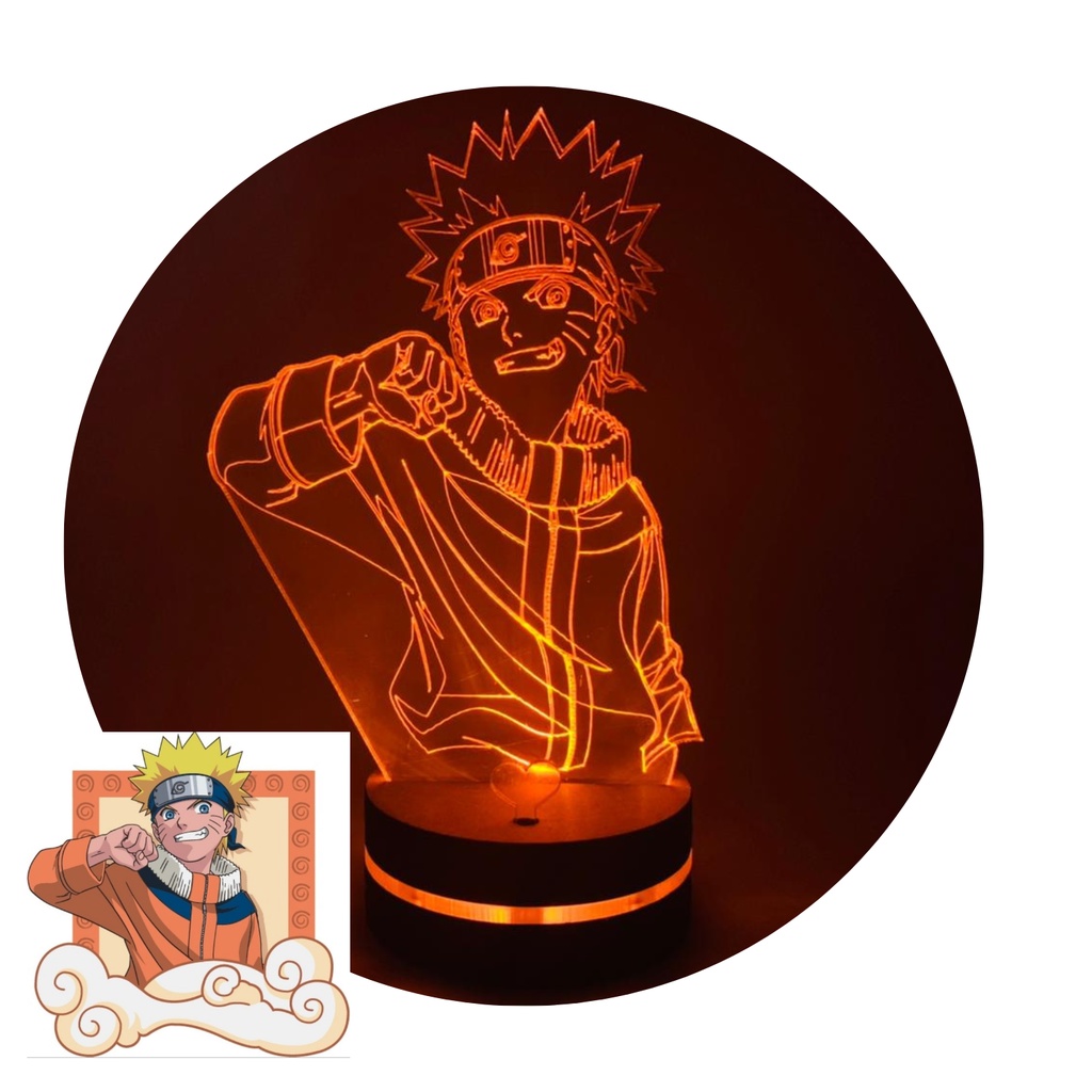 Luminária Led 3d Naruto Nuvem Abajur - 3D Fantasy - Luminária - Magazine  Luiza