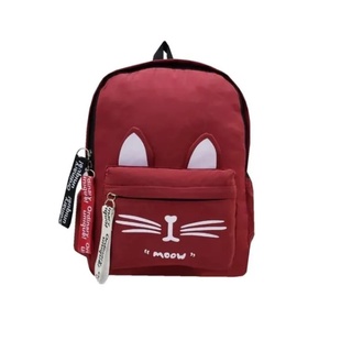 Mochila Feminina Gatinho Moow Com Orelhinhas Escolar Volta As