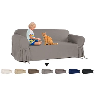 Capa de Sofá em Gorgurão Resistente Protetor Pet Várias Cores (1,2,3,4,5,6 lugares) Exclusiva Mistero