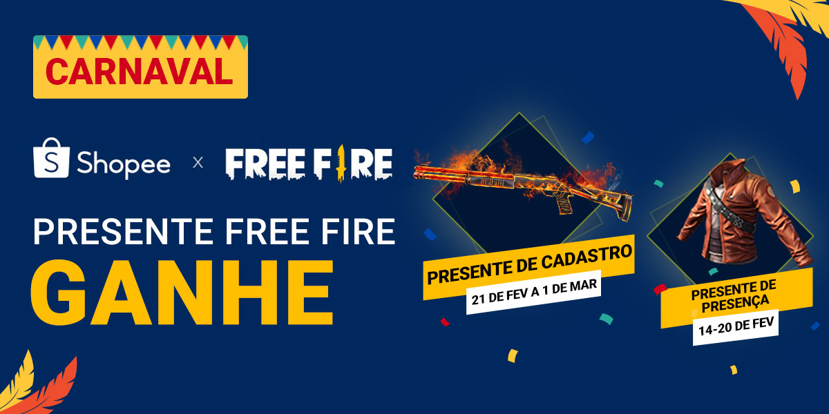 CODIGUIN FF: novo código Free Fire de carnaval com o bandeirão e