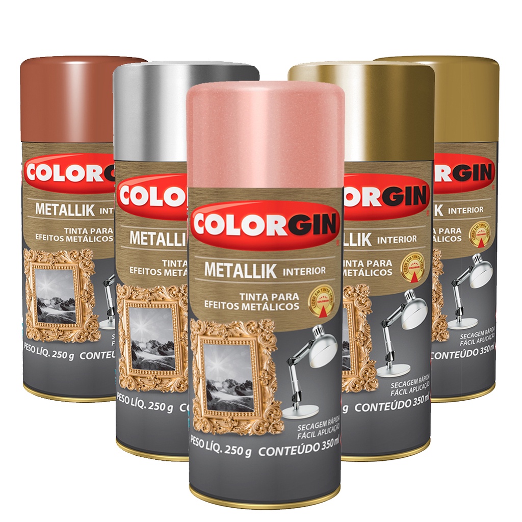 COLORGIN SPRAY METALLIK 350ML - ESCOLHA A SUA COR! | Shopee Brasil