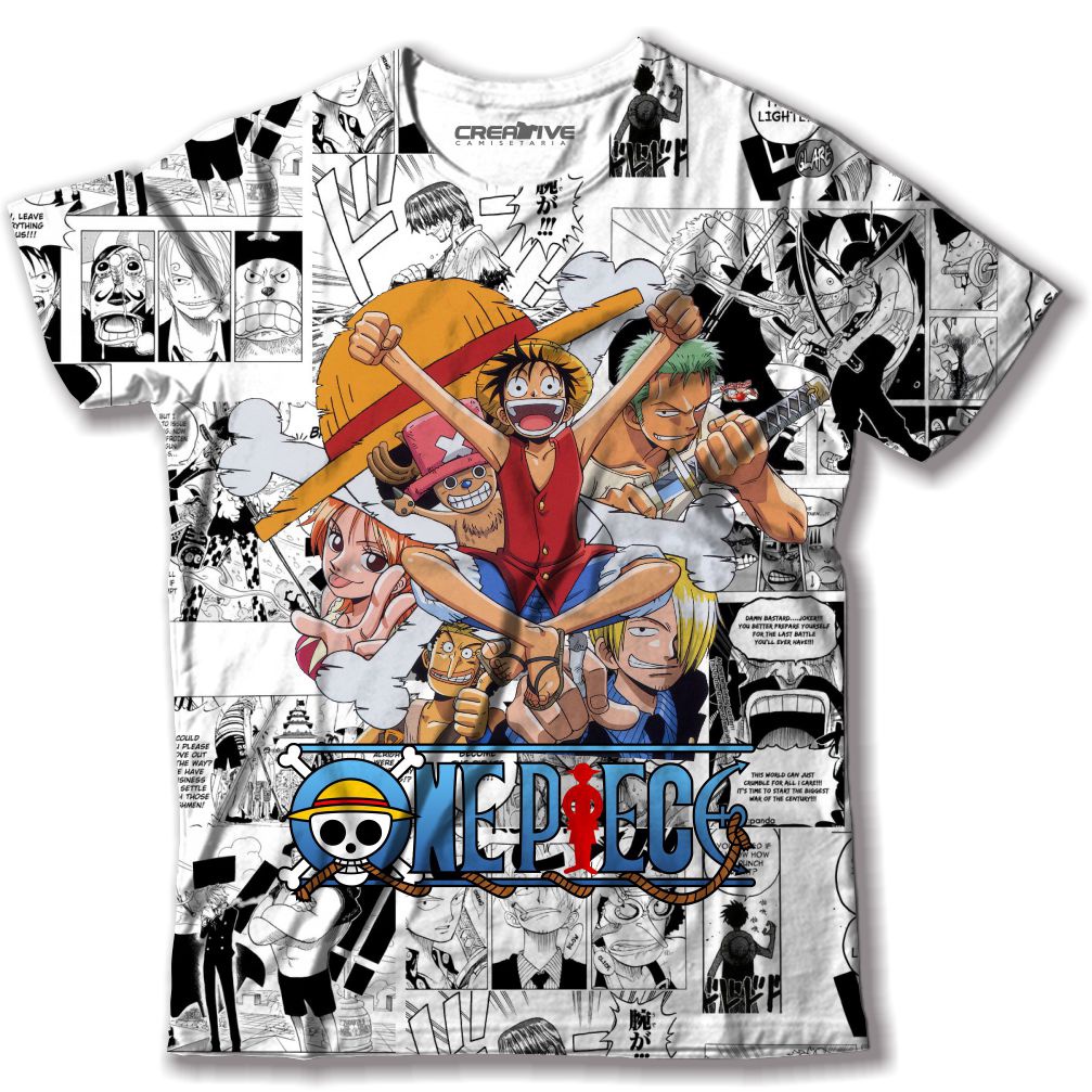 Camisa Do One Piece Monkey D Luffy Traje Roupa Blusa Camiseta Herói Anime