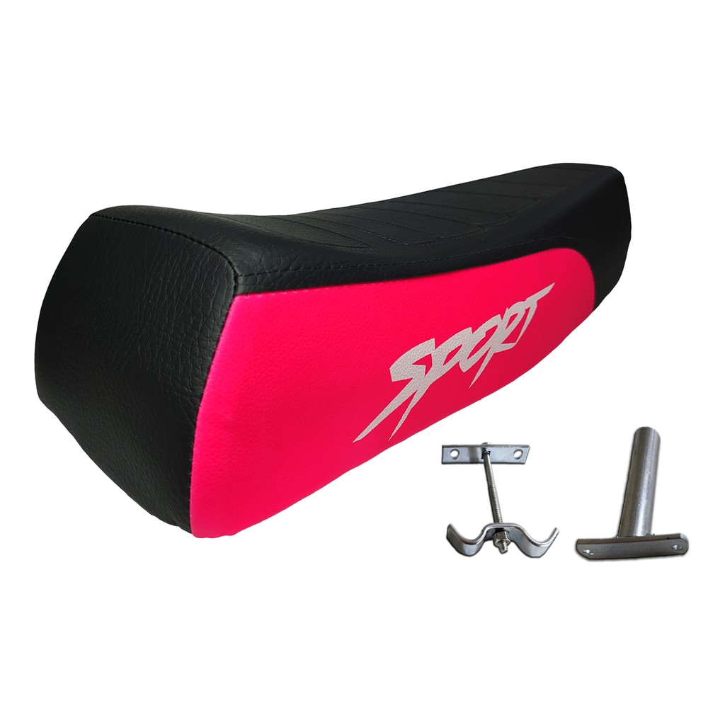 Banco Selim Mobilete Para Bicicleta + Presilha E Canote Cor Preto com ...