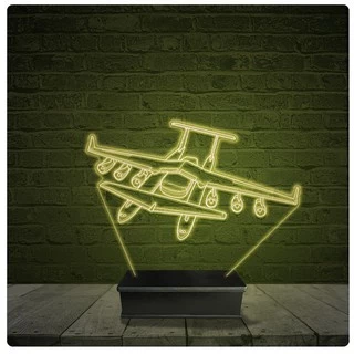 Led Luminária Acrílico Abajur - Avião Gigante