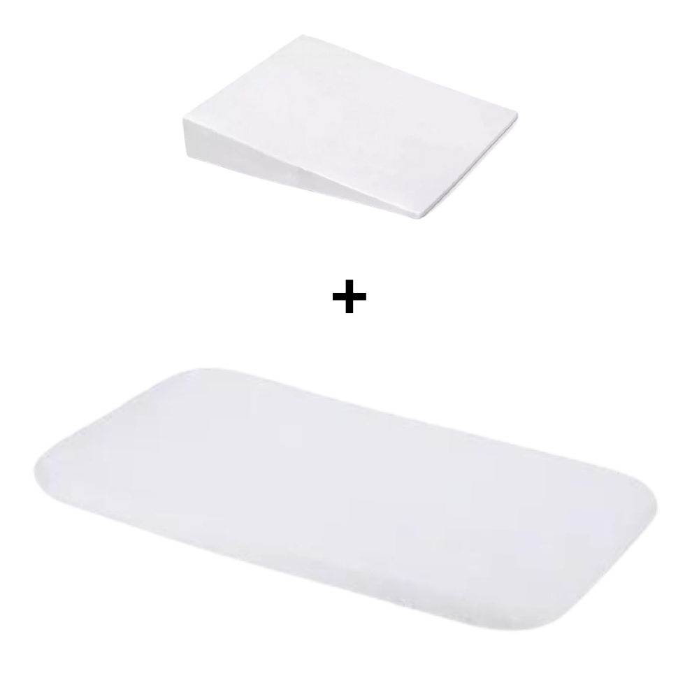 Colchonete Oval Para Moisés Colchão + Rampa Anti-Refluxo para Carrinho ...