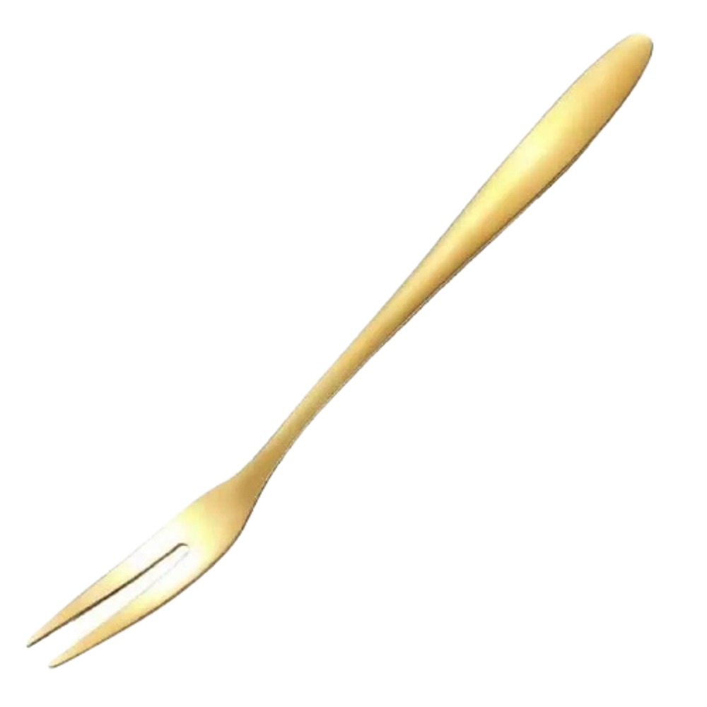 Mini Garfo Garfinhos Inox Dourado Talheres Petiscos 12 Peças | Shopee ...