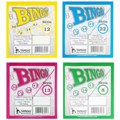 Kit Cartela Bingo Colorida Folhas Cada Tamoio Shopee Brasil