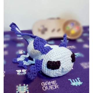 Axolote Minecraft amigurumi - urso de crochê