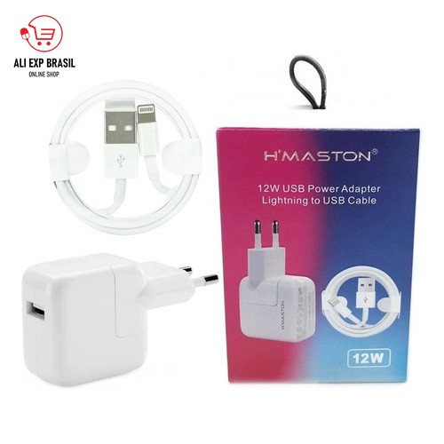 Carregador Turbo iPhone Cabo Carrega Rápido Usb 12w ORIGINAL H MASTON EC-031010