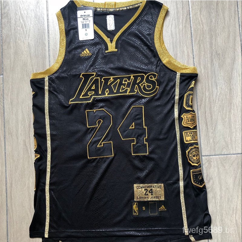 Camisa Da NBA Los Angeles Lakers Kobe Bryant Black Mamba Resirement Edição Comemorativa Swingman Jersey IuvW h865