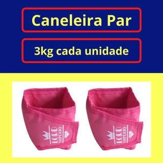 Tornozeleira Caneleira Peso 3kg Par - rosa (pink) - Lord Império
