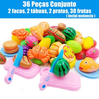 TOGEVAL Brinquedo Para Crianças 38 Pçs/Conjunto Com Comida Para