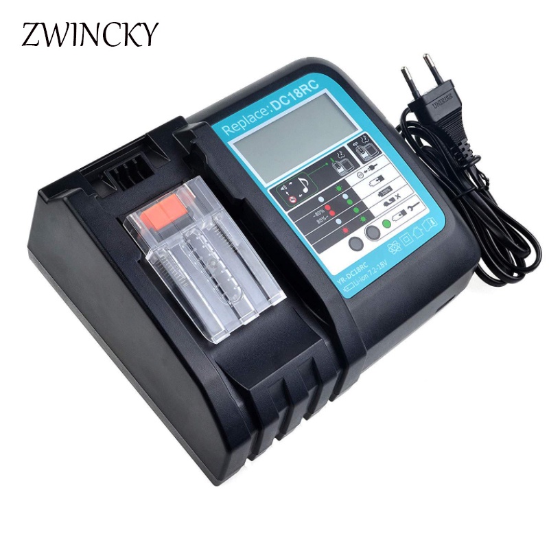 Carregador De Bateria Makita De Íon-Lítio Para 18V 14.4V BL1860 , BL1850 , BL1840 , BL1820 , BL1415 , Bl140 DC18RC 3A