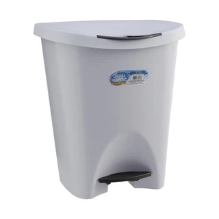 Cesto De Lixo Lixeira Banheiro E Cozinha Com Pedal De Cor Branco