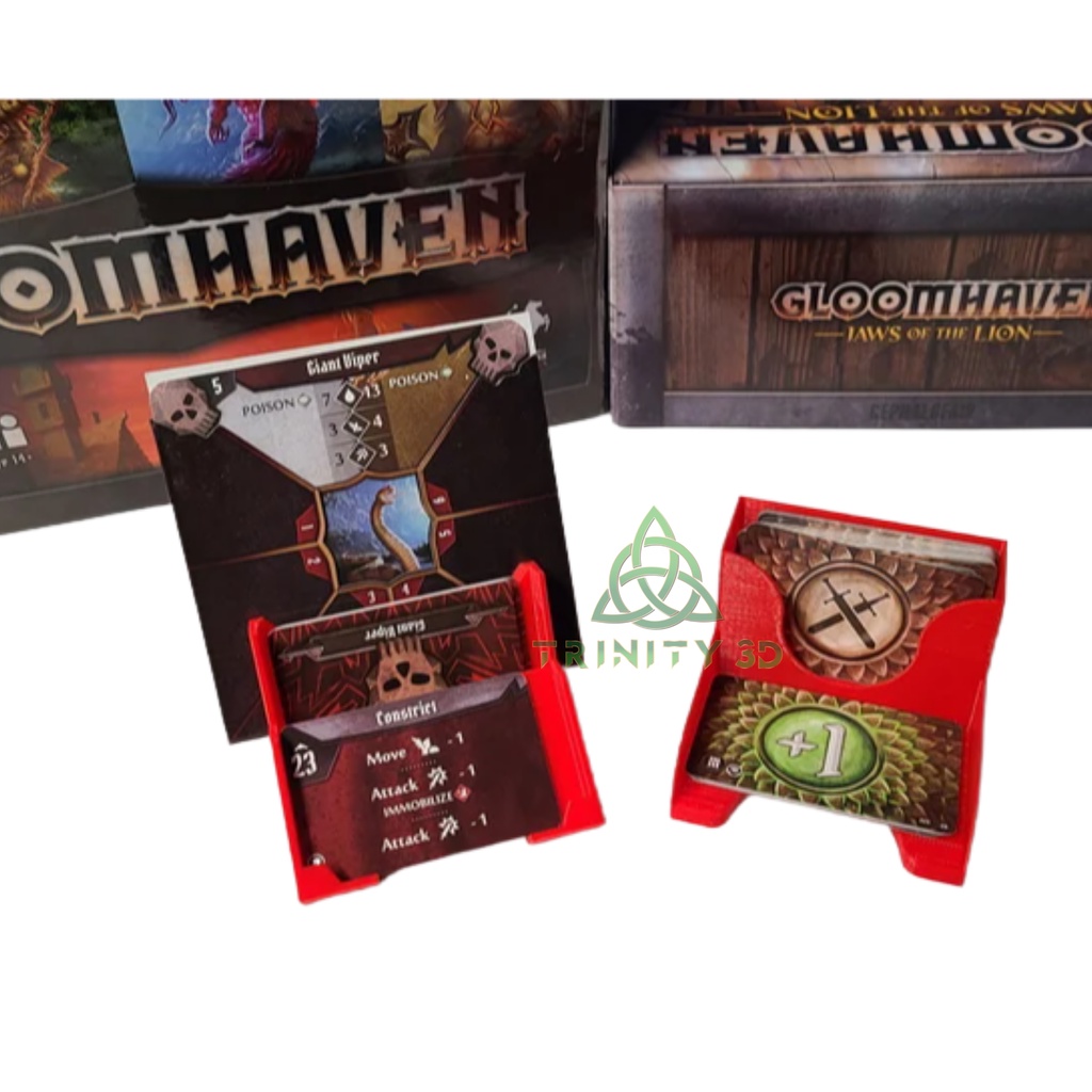 Gloomhaven kit com Suporte de deck de modificador de ataque + Suporte de cartas de monstros para Gloomhaven - 2 peças