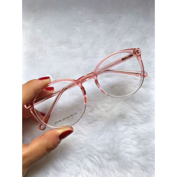 Armação De Oculos Feminino Redondo Sem Grau Tendencia Moda 2022