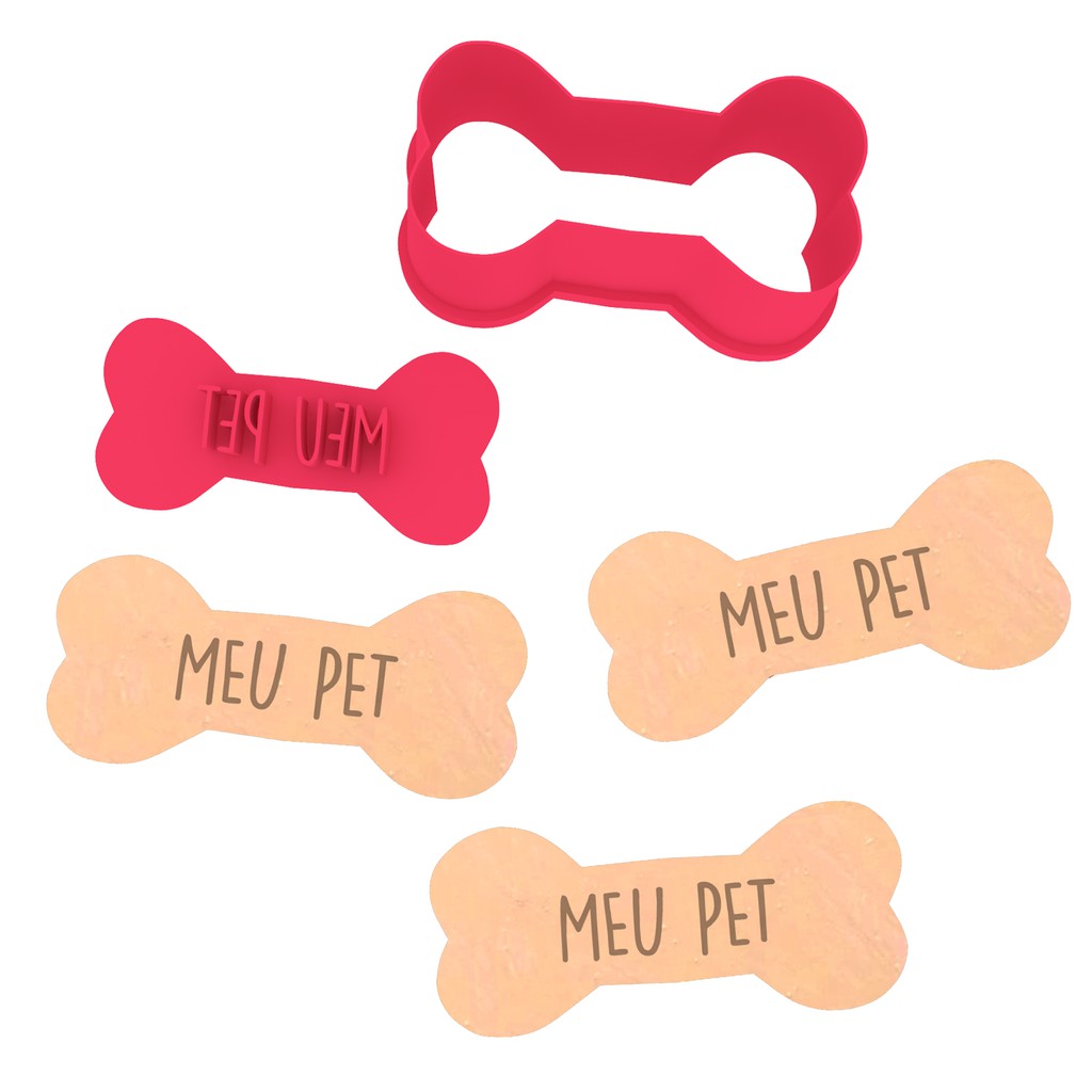 Cortador De Biscoito Kit Cachorro Casinha E Ossinho - formasecia