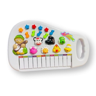 Brinquedo Piano Infantil Morango Com Som Animais Fazendinha em