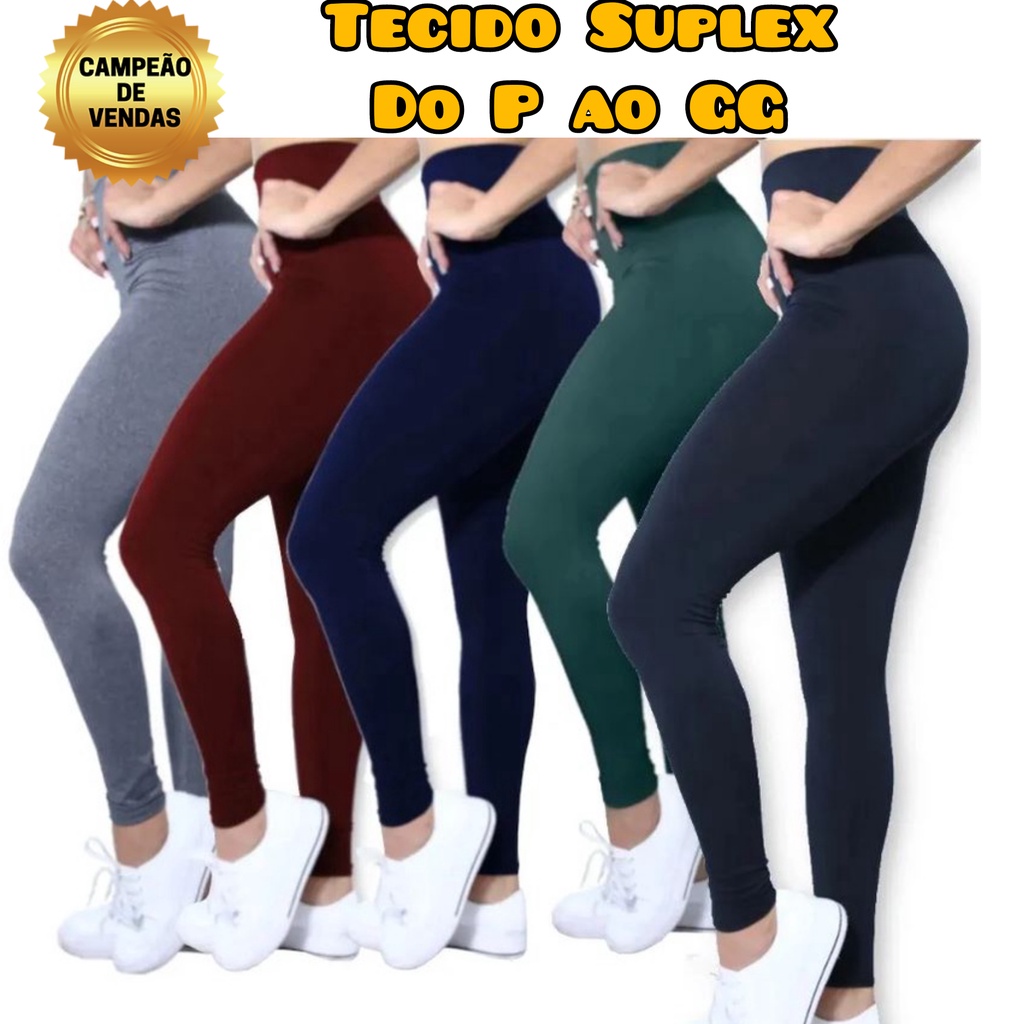 Calça Legging Feminina Suplex - Tecido De Qualidade!