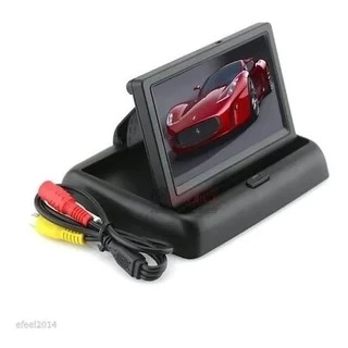 Monitor Portátil Retrátil Automotivo Tela 4.3 P/ Cftv E Dvd