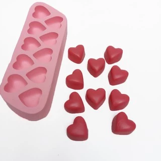 Coração 10 Cav Molde Forma De Silicone Para Sabonetes