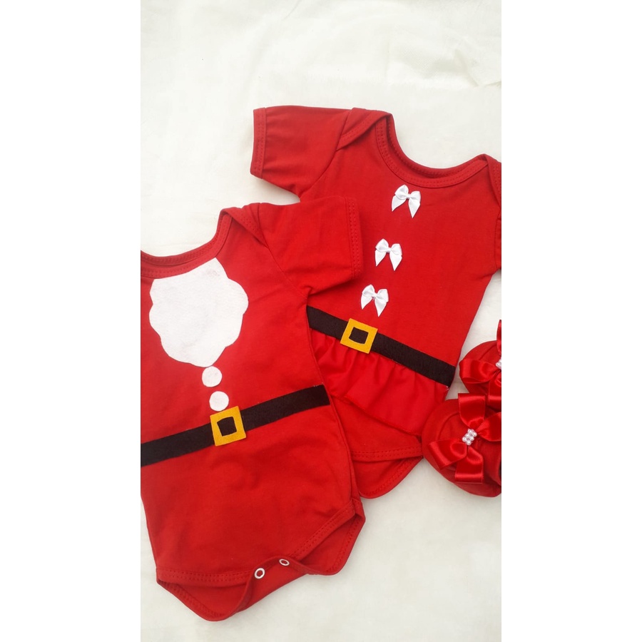 Body Natal Bodys de Natal Bebê Menino Noel e Bebê Menina Noel Body de bebê de natal, kit body natal body meu primeiro natal Body Bebê Temático Natal Ano Novo Menina Menino