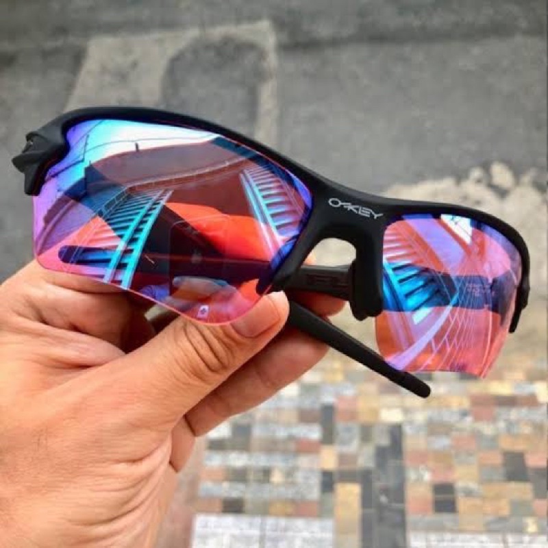 Óculos De Sol Flak Jacket 2.0 Mandrake Oakley Preto Rosa