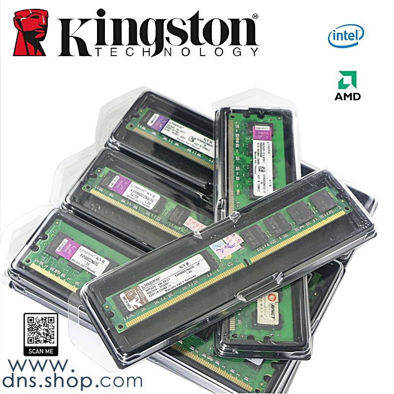 Memória RAM Kingston, DDR2 1 X 2GB 800Mhz 240 pinos AMD e Intel.