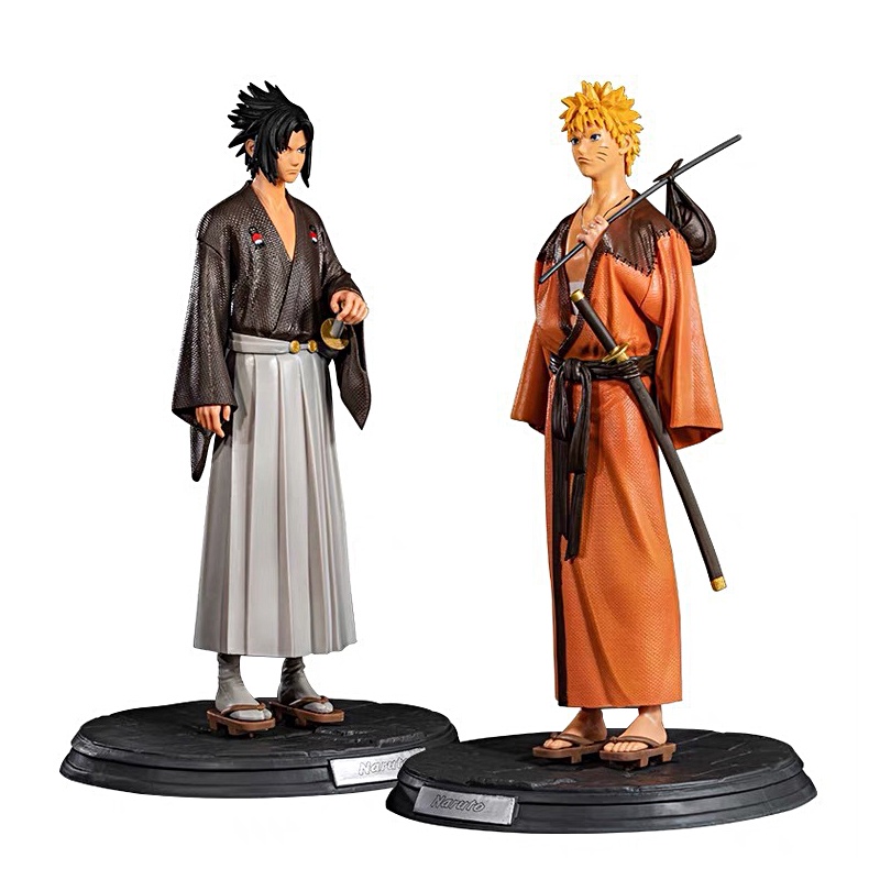 Anime naruto shippuden figura 25cm uchiha sasuke infância sasuke gk pvc  figura de ação modelo collectible estátua boneca brinquedo miúdo gif