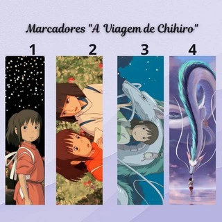 Marcador de página A viagem de Chihiro plastificado com ou sem tassel