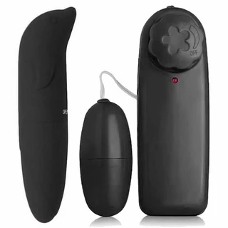 Kit Sex Shop Vibrador Feminino Bullet Massageador de Clitóris e Golfinho Aveludado Ponto G