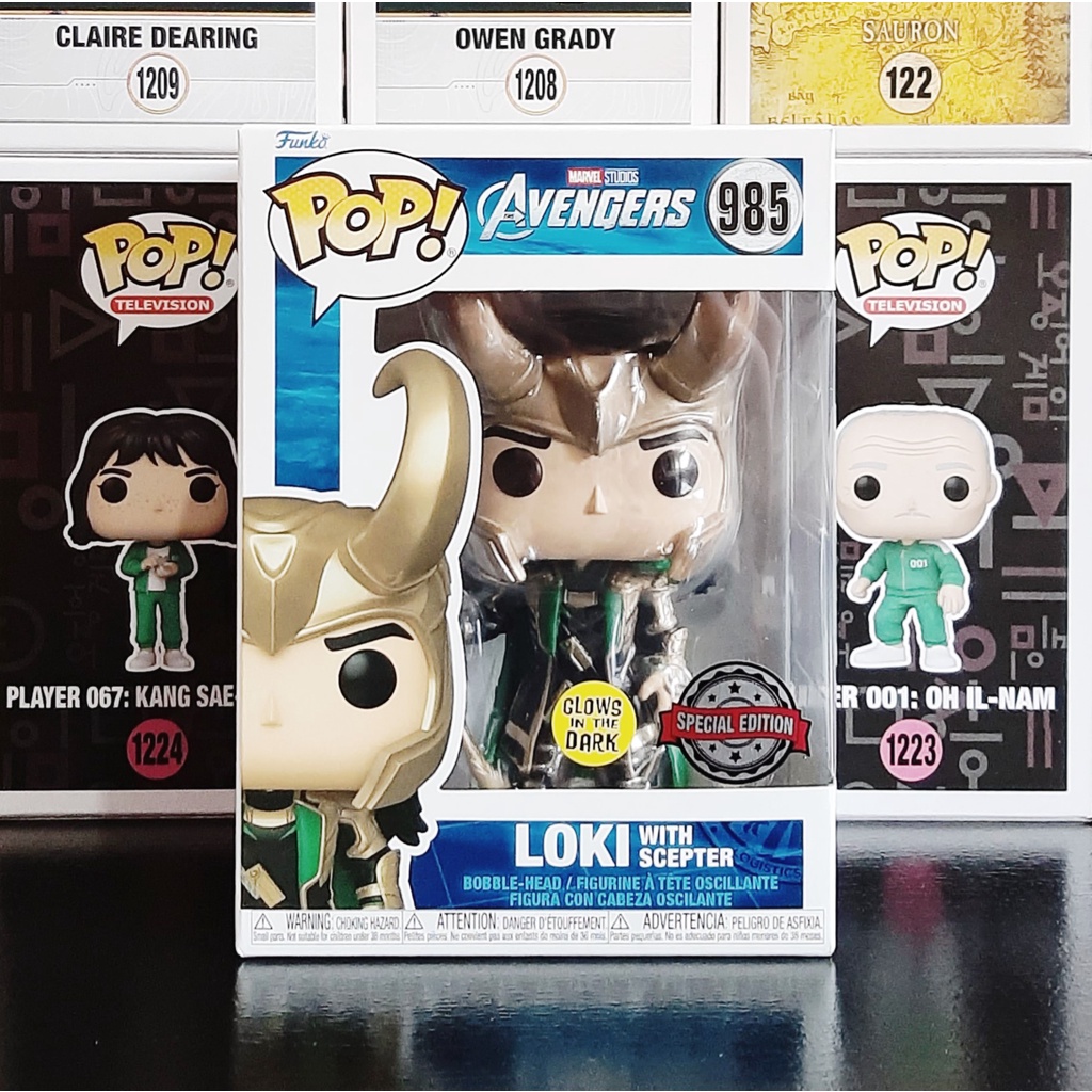 Funko Pop! Marvel Avengers - Loki With Scepter (Glows In The Dark) #985 ...